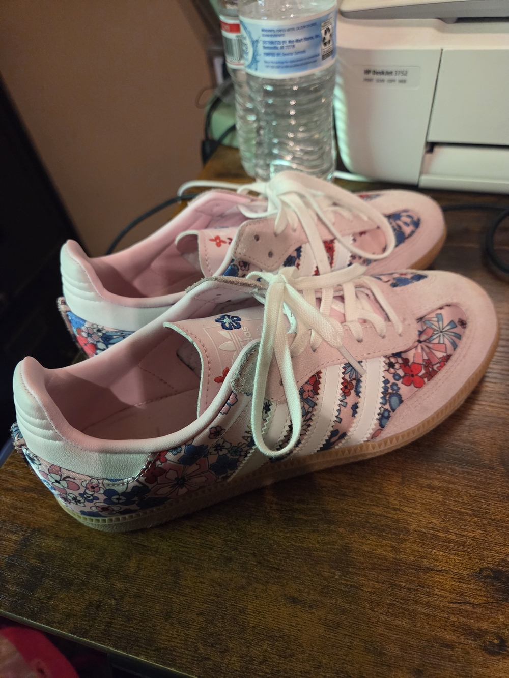 Adidas Liberty London Samba- Pink Floral Lace-Up Sneakers